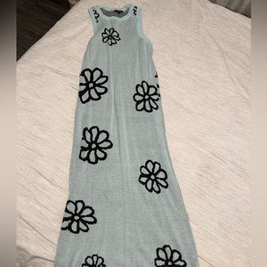 Wild fable blue floral midi dress